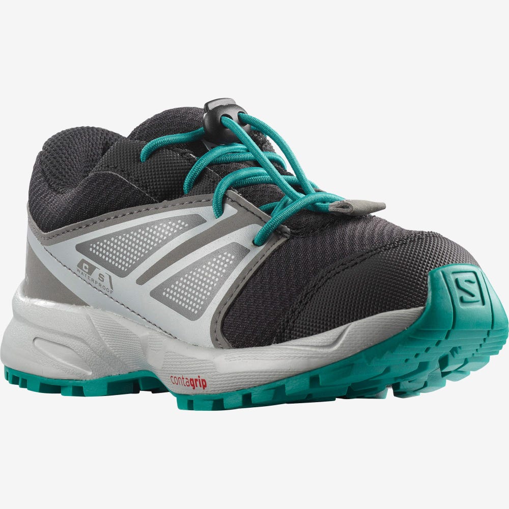 Salomon SENSE CLIMASALOMON™ WATERPROOF Futócipő Gyerek Fekete/Kék | HU908734