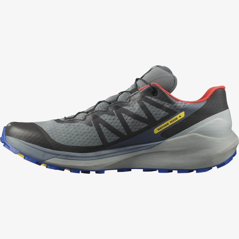 Salomon SENSE RIDE 4 GORE-TEX INVISIBLE FIT Terepfutó Cipő Férfi Szürke | HU824753