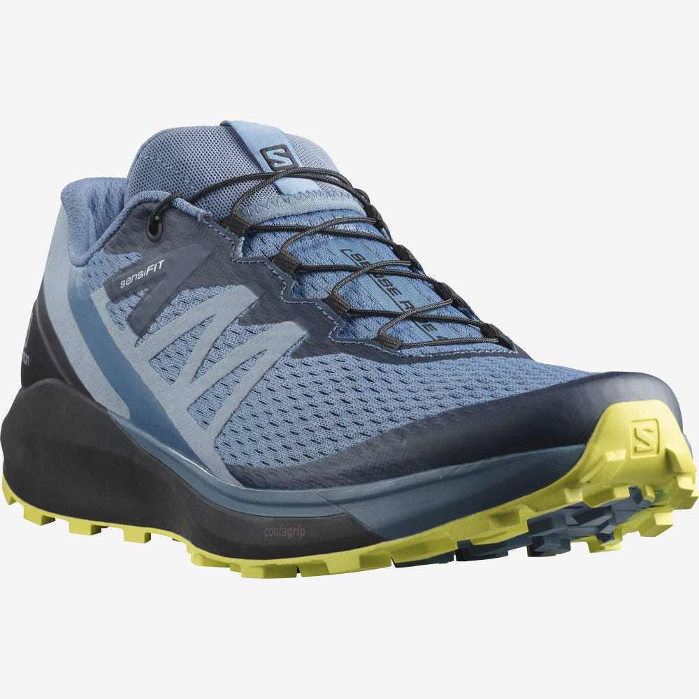 Salomon SENSE RIDE 4 Terepfutó Cipő Férfi Kék/Fekete | HU291564