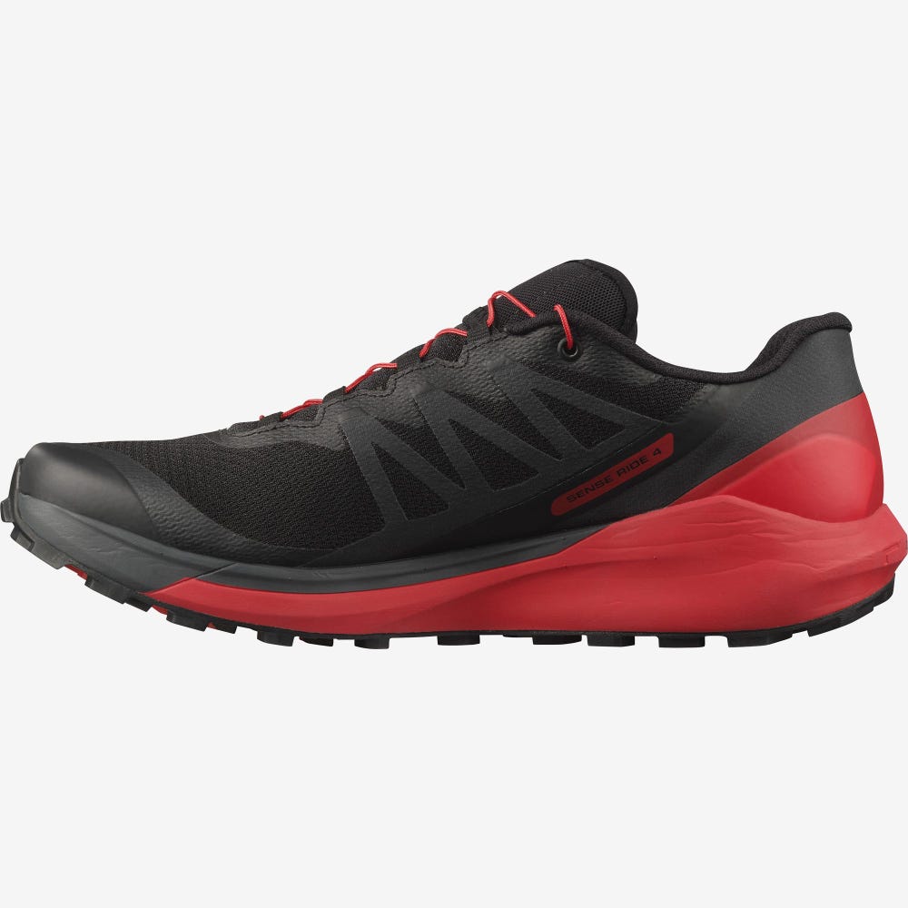 Salomon SENSE RIDE 4 Terepfutó Cipő Férfi Fekete | HU736290