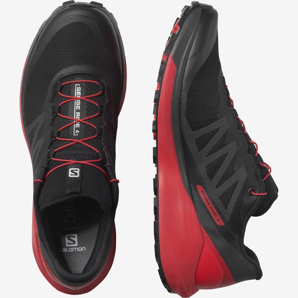 Salomon SENSE RIDE 4 Terepfutó Cipő Férfi Fekete | HU736290