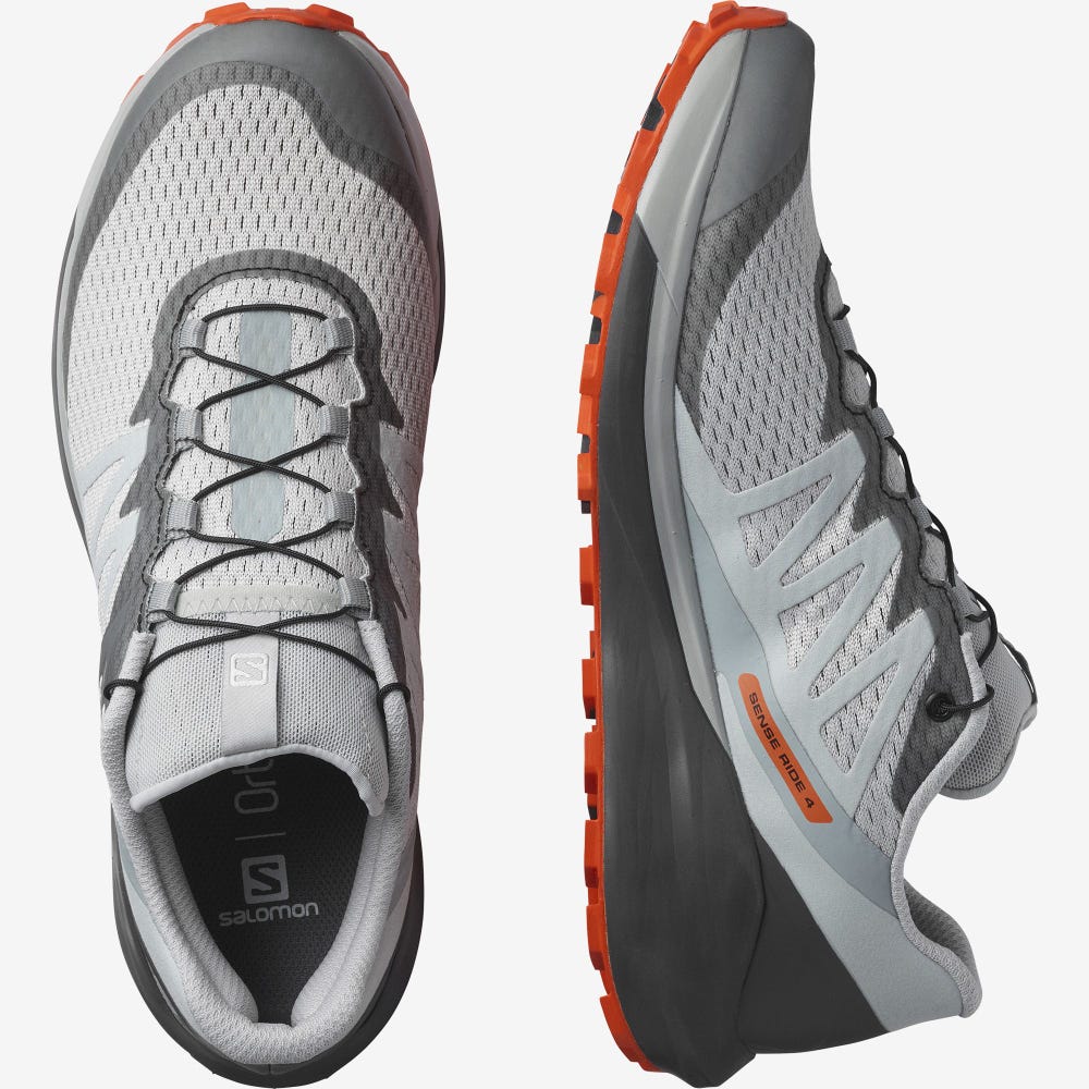 Salomon SENSE RIDE 4 Terepfutó Cipő Férfi Kék/Piros Narancssárga | HU983762