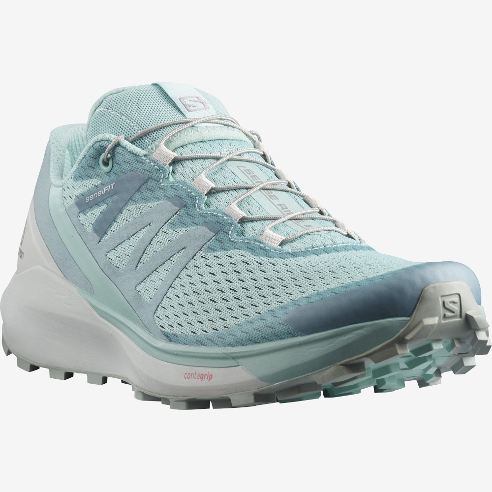 Salomon SENSE RIDE 4 Terepfutó Cipő Női Türkiz | HU028439