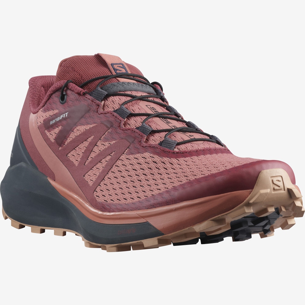 Salomon SENSE RIDE 4 Terepfutó Cipő Női Sötét Piros/Sötétkék | HU508694