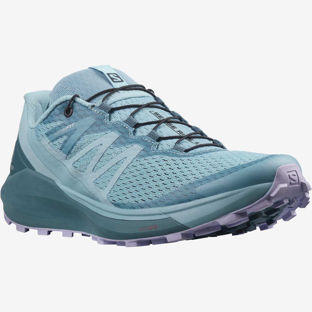 Salomon SENSE RIDE 4 Terepfutó Cipő Női Kék/Levendula | HU975416