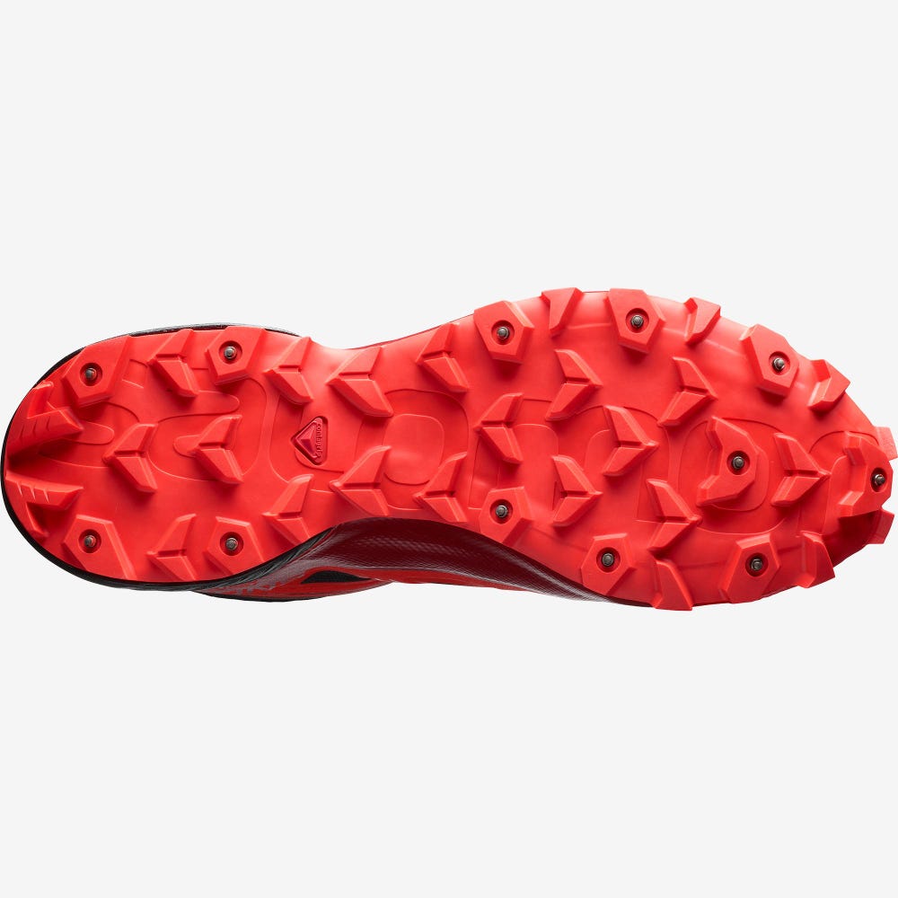 Salomon SNOWSPIKE CLIMASALOMON™ WATERPROOF Terepfutó Cipő Férfi Fekete/Piros/Piros | HU540718