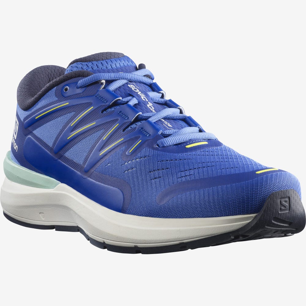 Salomon SONIC 4 Confidence Futócipő Férfi Kék/Fehér | HU974315