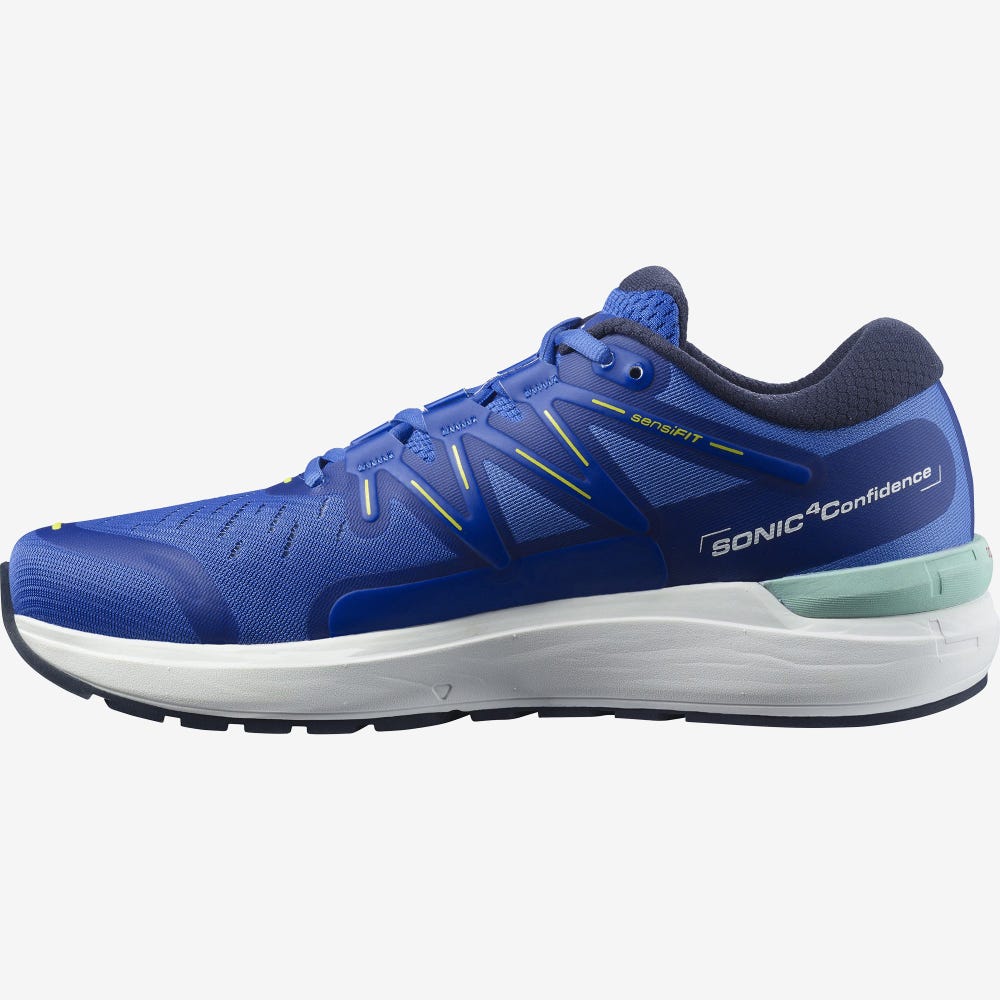 Salomon SONIC 4 Confidence Futócipő Férfi Kék/Fehér | HU974315