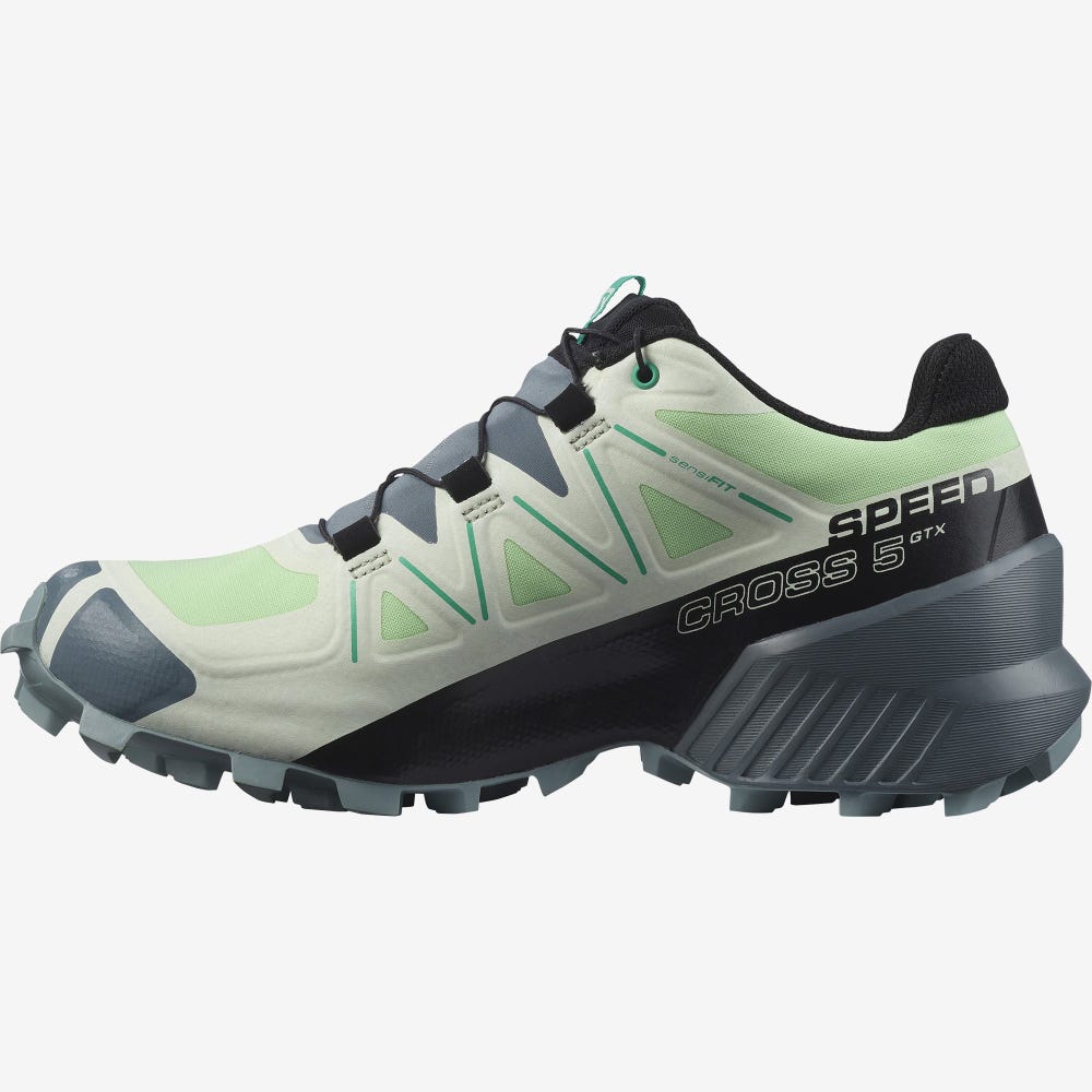 Salomon SPEEDCROSS 5 GORE-TEX Terepfutó Cipő Női Zöld/PávaZöld | HU162075