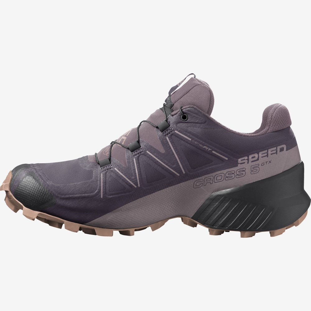 Salomon SPEEDCROSS 5 GORE-TEX Terepfutó Cipő Női Lila | HU210834