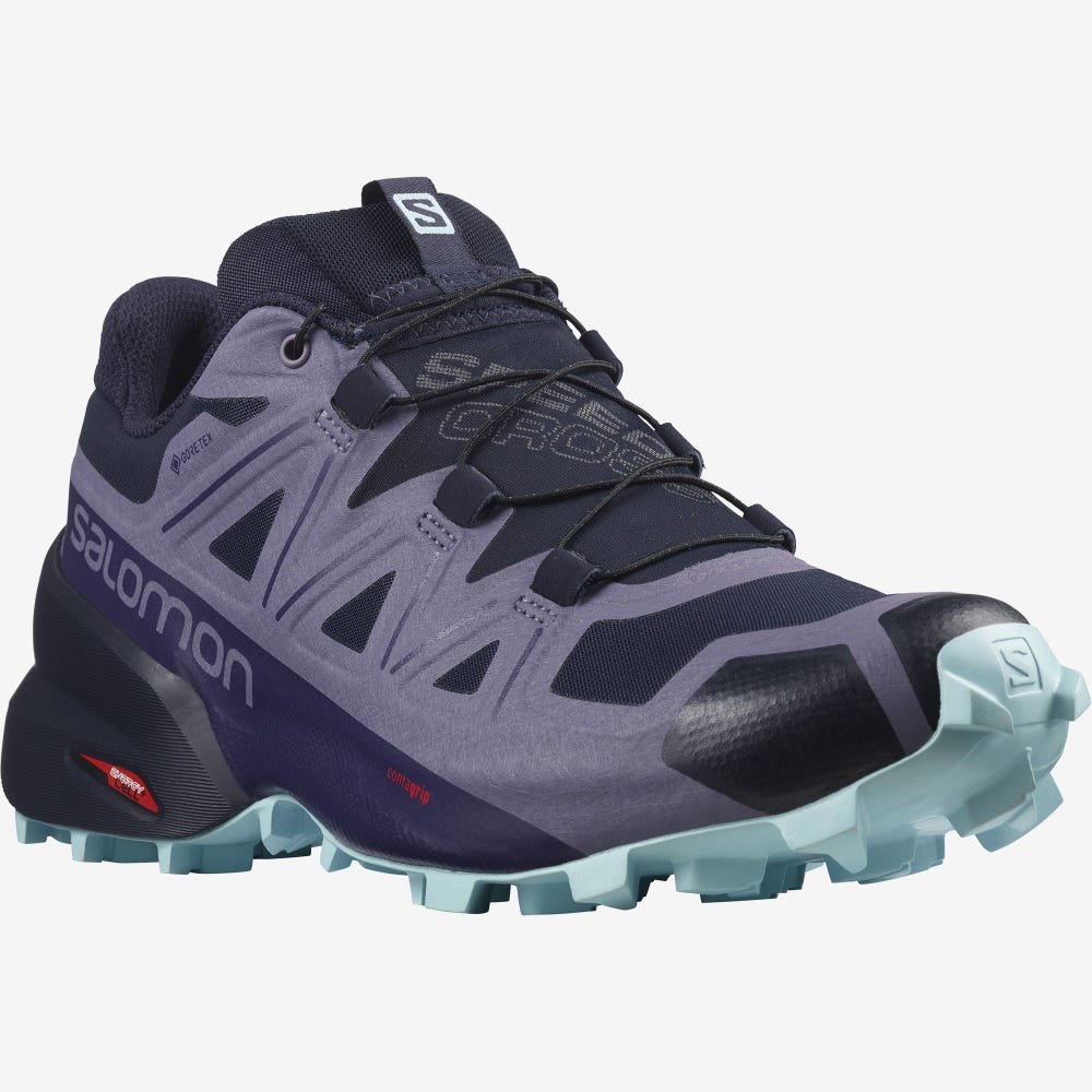 Salomon SPEEDCROSS 5 GORE-TEX Terepfutó Cipő Női Sötétkék/Kék | HU283547