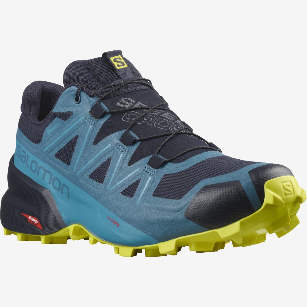 Salomon SPEEDCROSS 5 GORE-TEX Terepfutó Cipő Férfi Sötétkék/Kék | HU321564