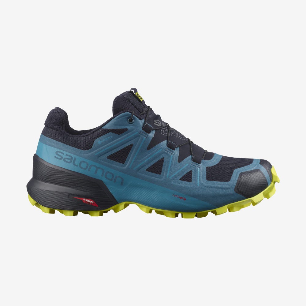 Salomon SPEEDCROSS 5 GORE-TEX Terepfutó Cipő Férfi Sötétkék/Kék | HU321564