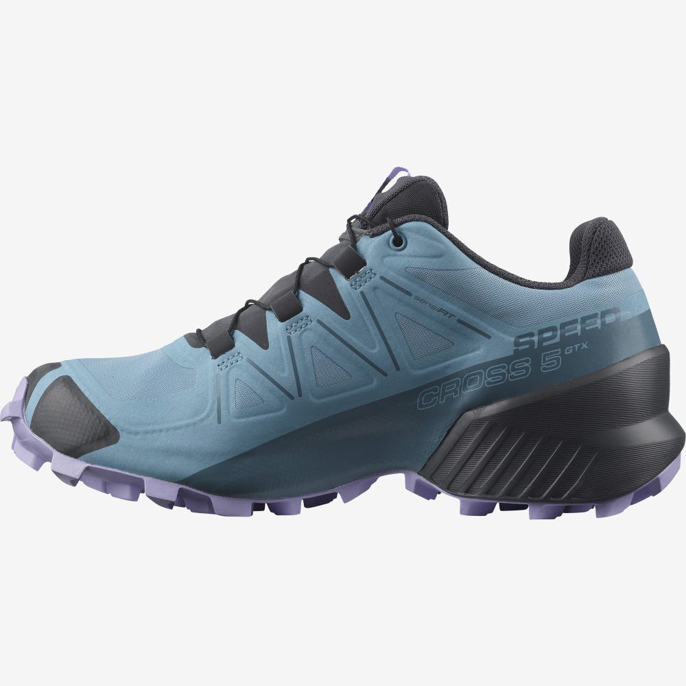 Salomon SPEEDCROSS 5 GORE-TEX Terepfutó Cipő Női Kék/Levendula | HU381495