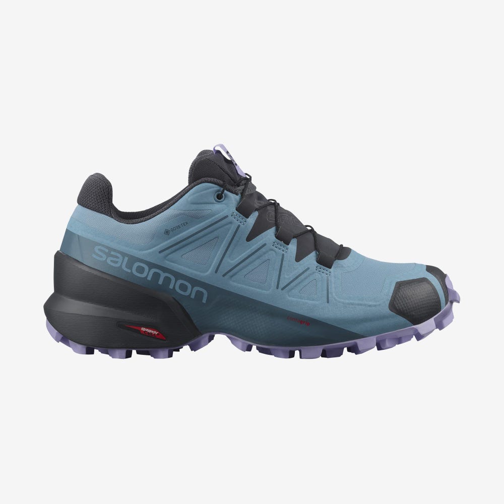 Salomon SPEEDCROSS 5 GORE-TEX Terepfutó Cipő Női Kék/Levendula | HU381495