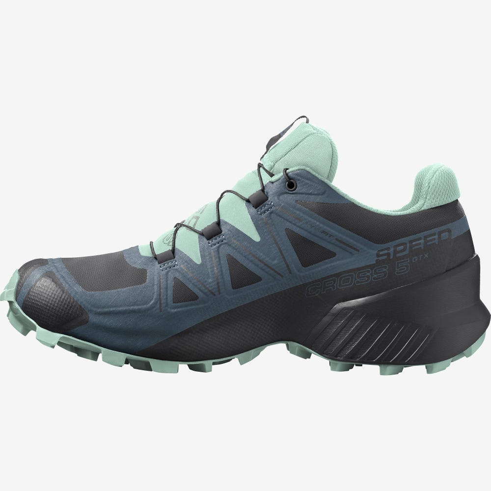 Salomon SPEEDCROSS 5 GORE-TEX Terepfutó Cipő Női Fekete/Kék | HU672385