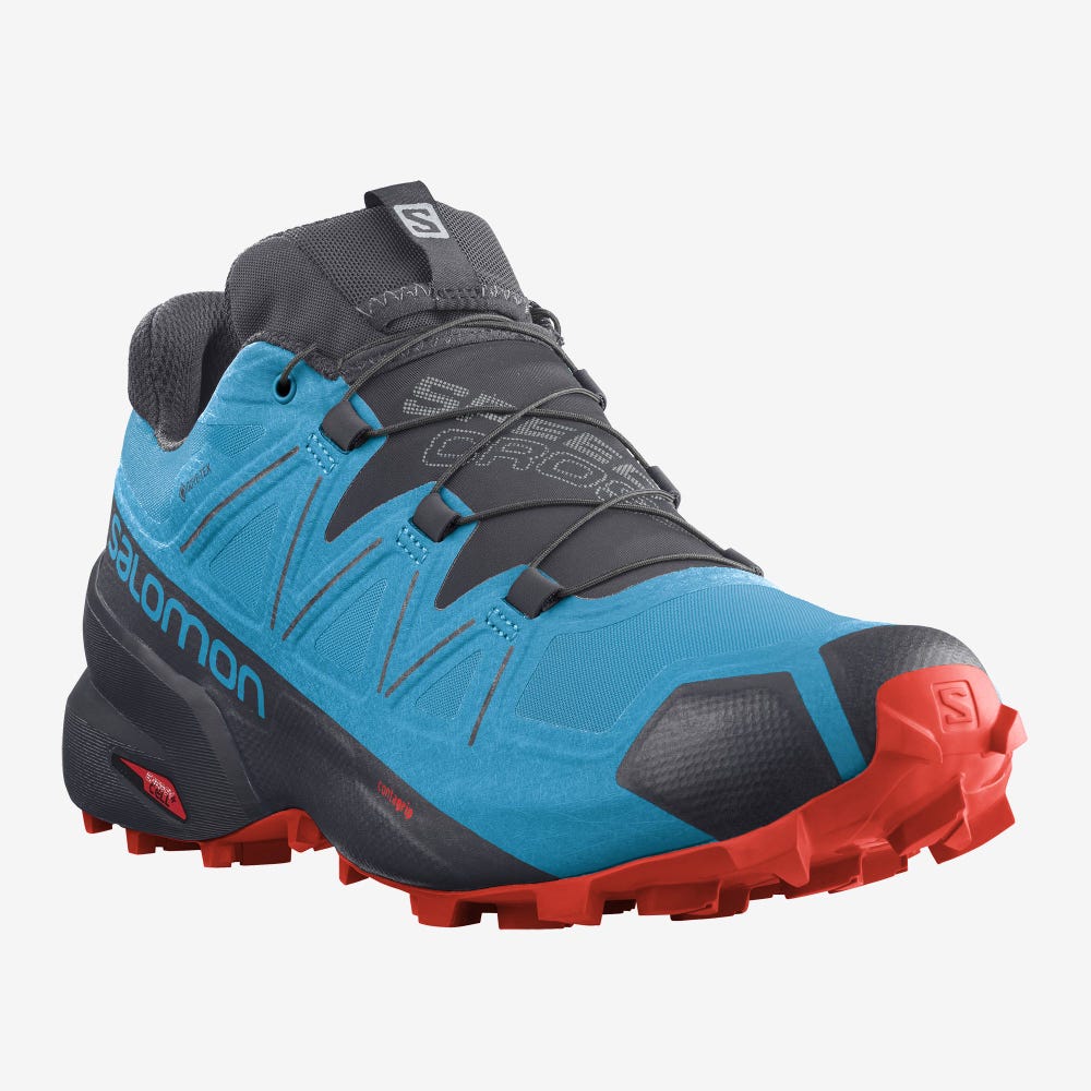 Salomon SPEEDCROSS 5 GORE-TEX Terepfutó Cipő Férfi Kék/Fekete | HU681479