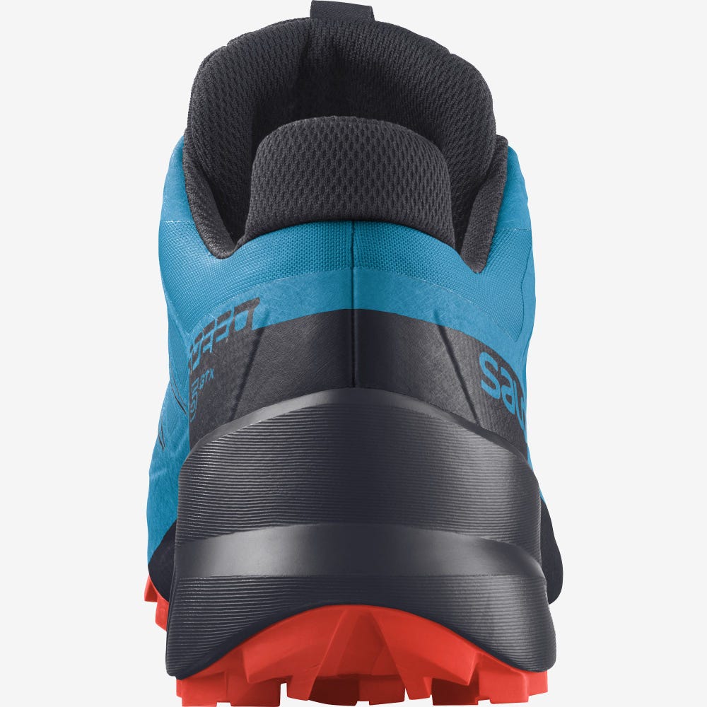 Salomon SPEEDCROSS 5 GORE-TEX Terepfutó Cipő Férfi Kék/Fekete | HU681479