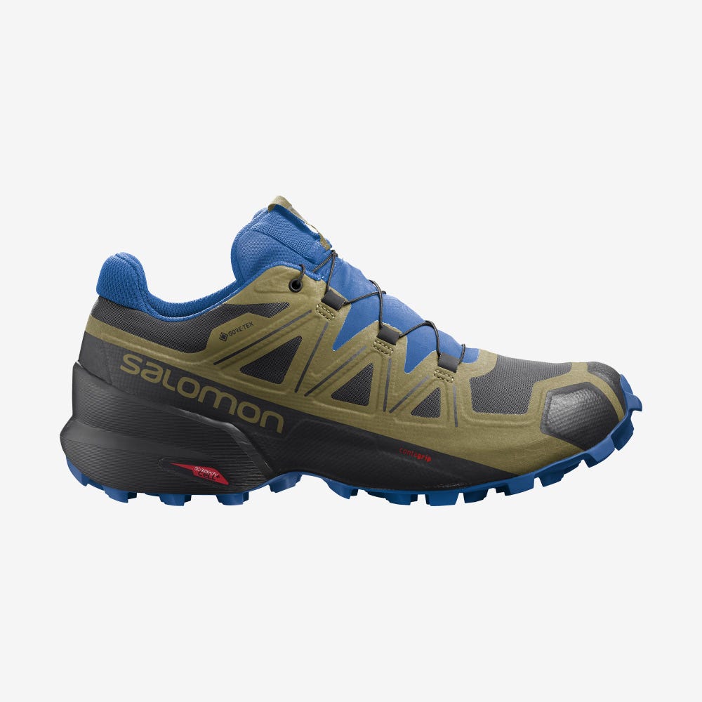 Salomon SPEEDCROSS 5 GORE-TEX Terepfutó Cipő Férfi Fekete/Zöld | HU735698