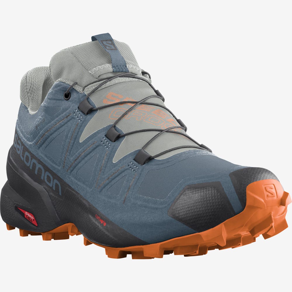 Salomon SPEEDCROSS 5 GORE-TEX Terepfutó Cipő Férfi Kék/Narancssárga | HU903714