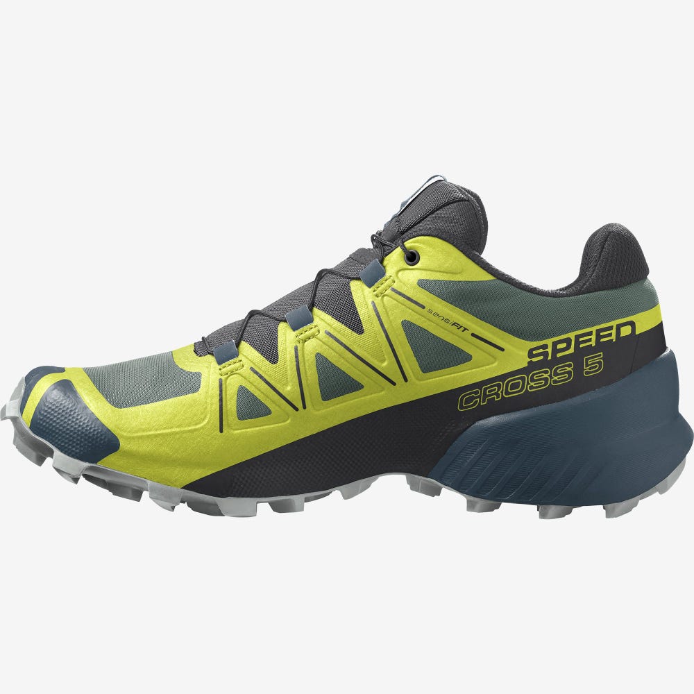 Salomon SPEEDCROSS 5 Terepfutó Cipő Férfi Zöld/Fekete | HU079165