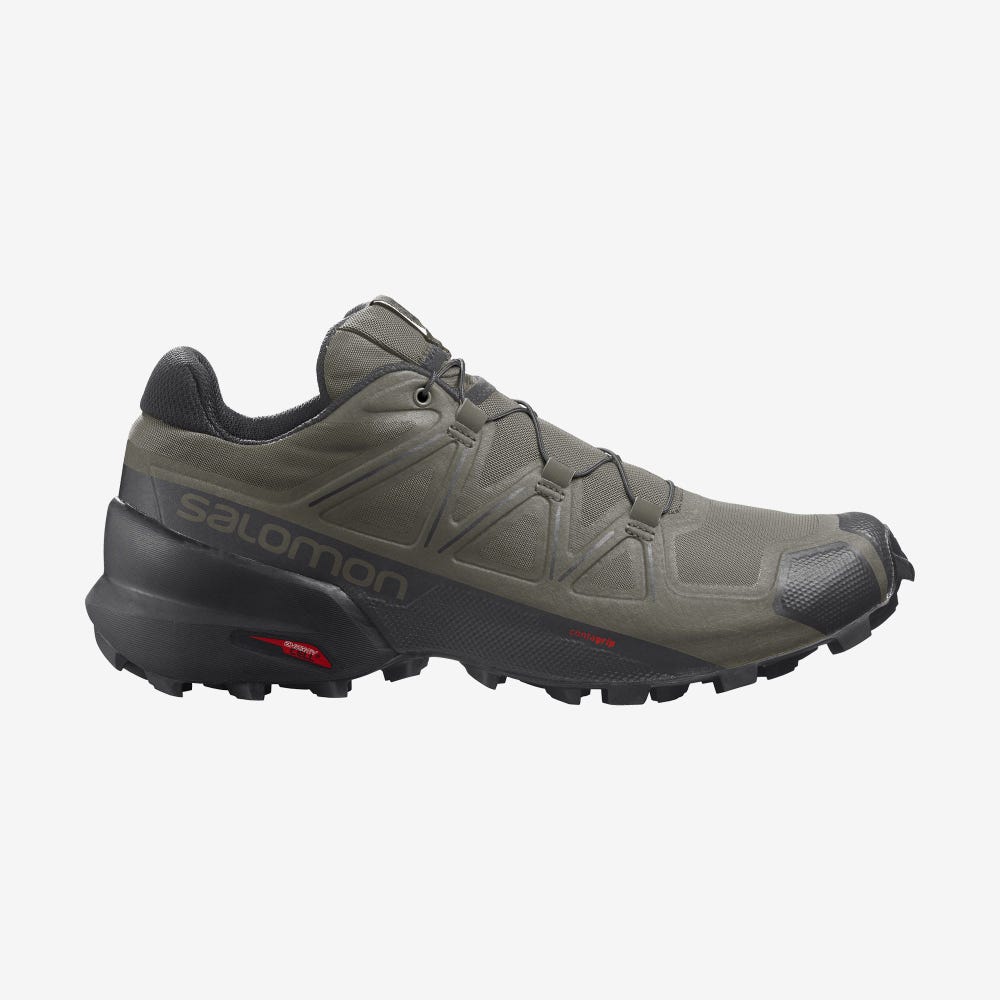 Salomon SPEEDCROSS 5 Terepfutó Cipő Férfi Olivazöld/Fekete | HU102983