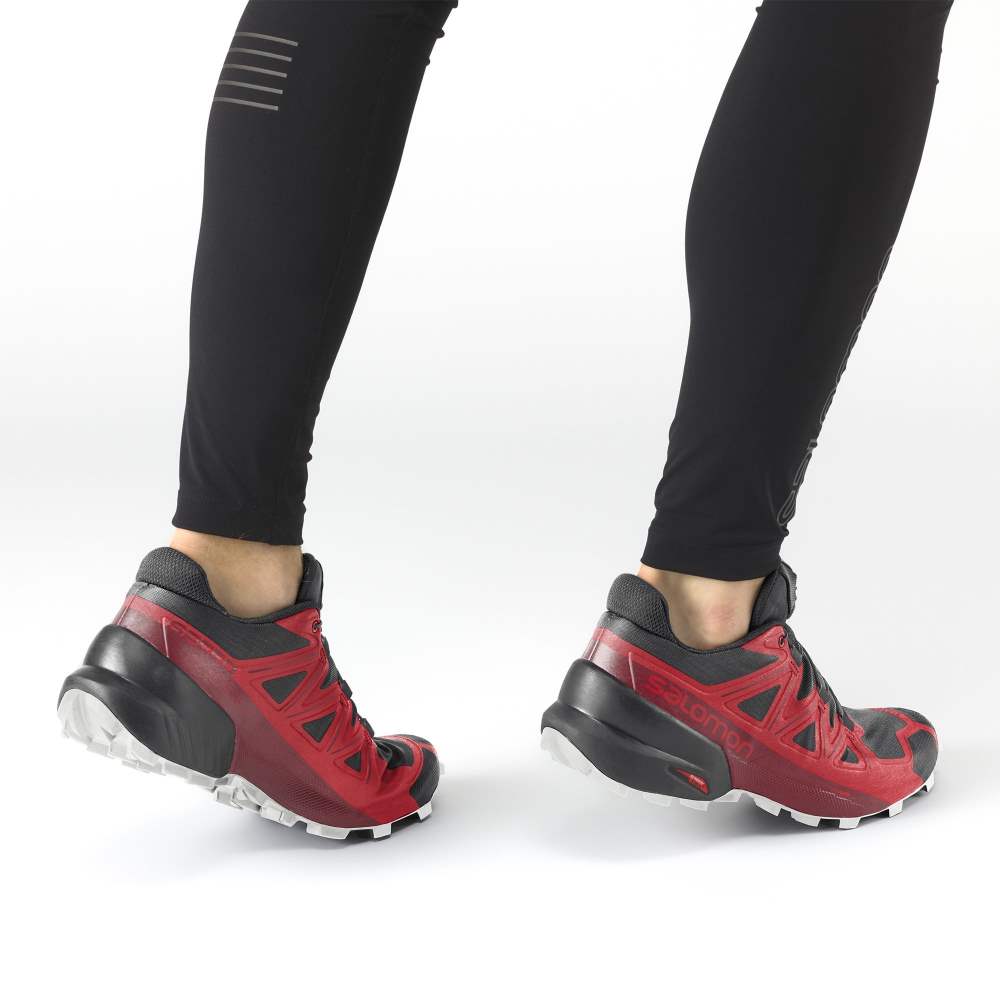 Salomon SPEEDCROSS 5 Terepfutó Cipő Férfi Fekete/Piros/Piros | HU298546