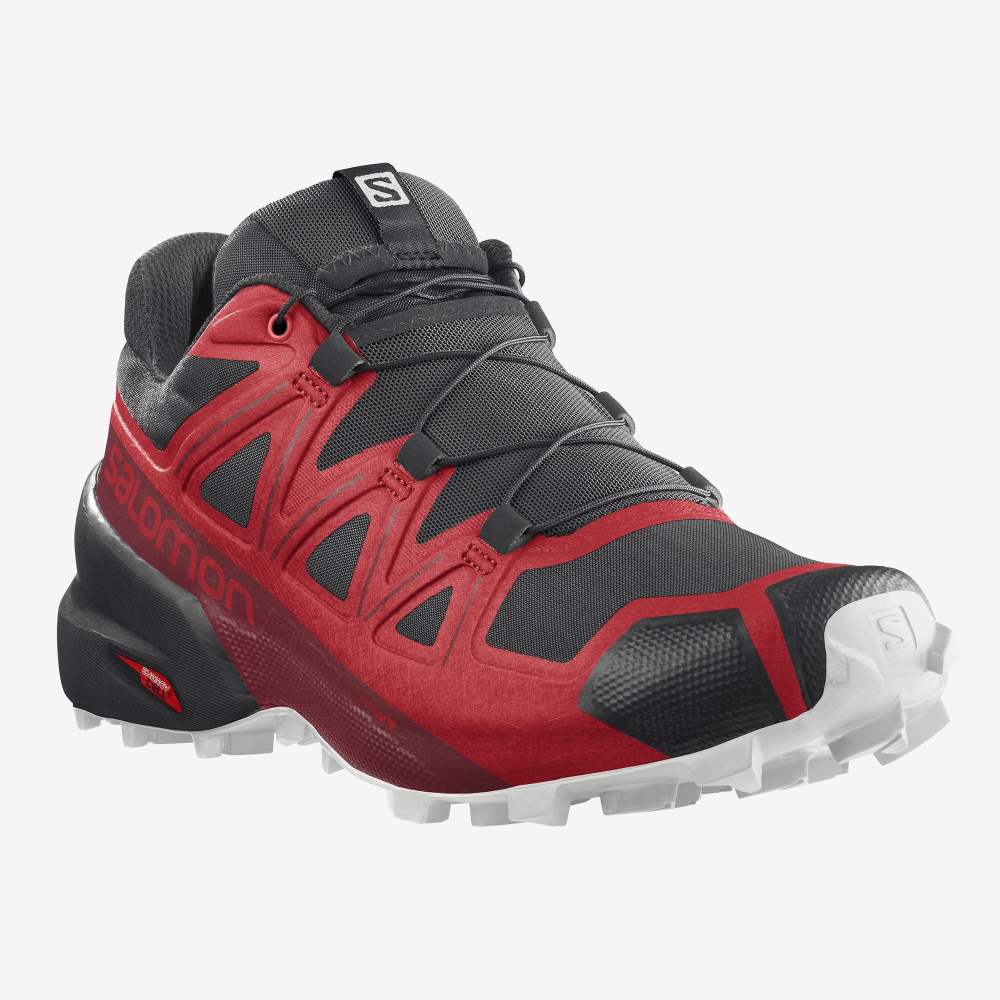 Salomon SPEEDCROSS 5 Terepfutó Cipő Férfi Fekete/Piros/Piros | HU298546