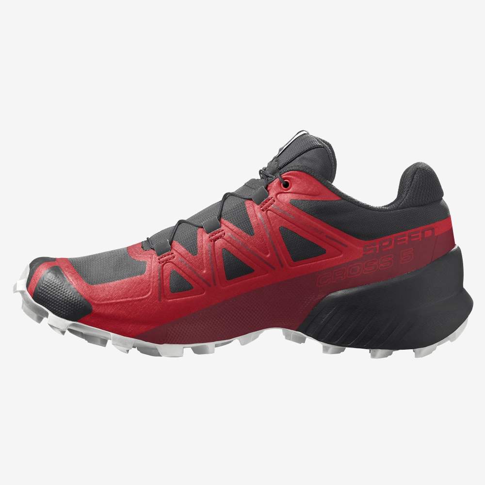 Salomon SPEEDCROSS 5 Terepfutó Cipő Férfi Fekete/Piros/Piros | HU298546