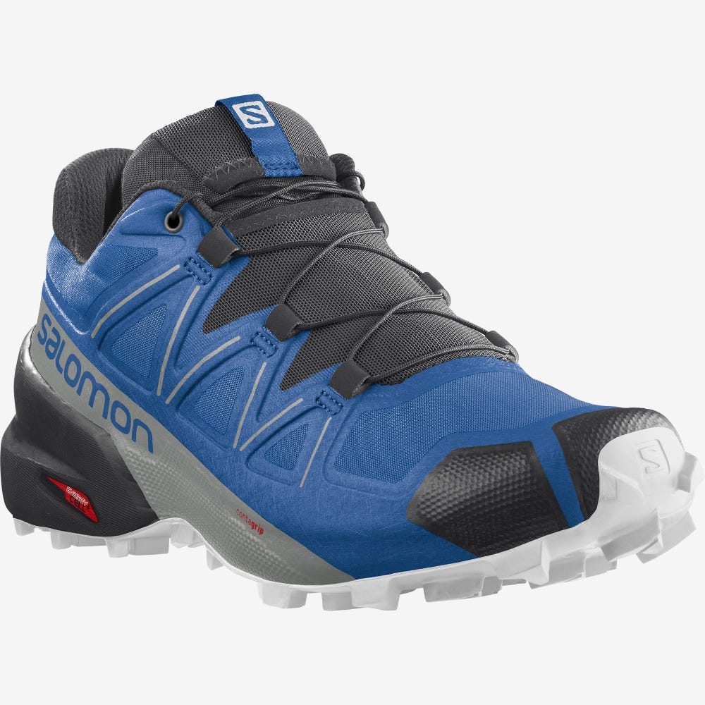 Salomon SPEEDCROSS 5 Terepfutó Cipő Férfi Fekete/Fehér | HU543021