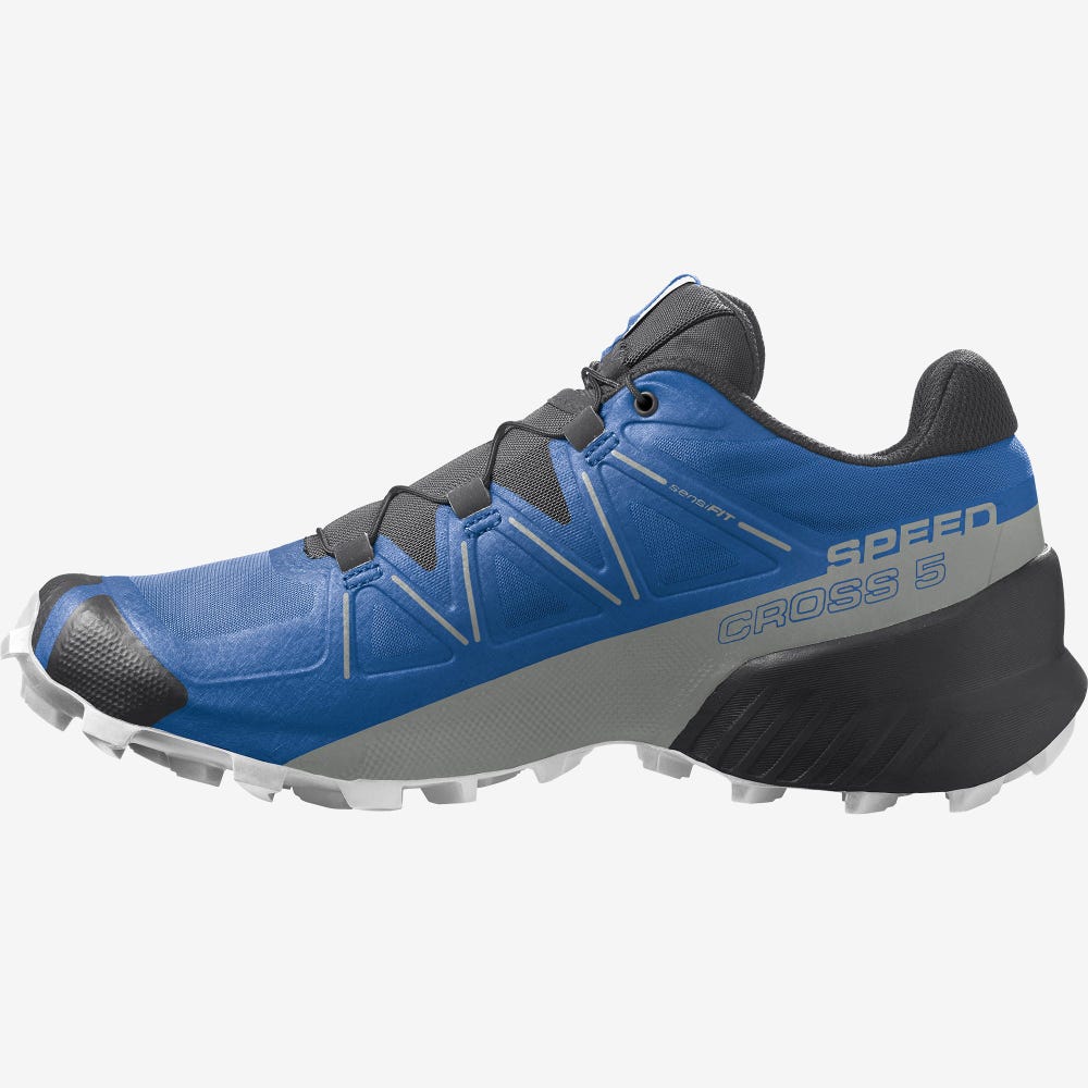 Salomon SPEEDCROSS 5 Terepfutó Cipő Férfi Fekete/Fehér | HU543021