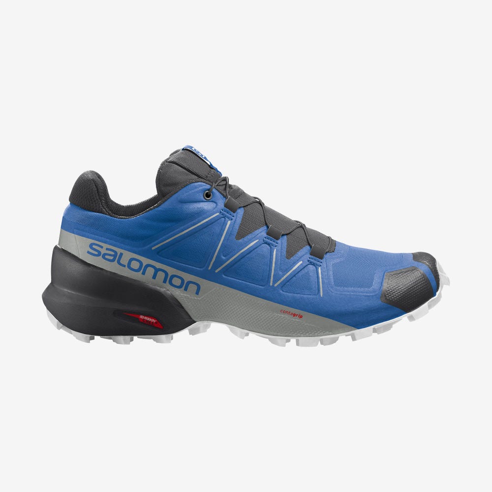 Salomon SPEEDCROSS 5 Terepfutó Cipő Férfi Fekete/Fehér | HU543021