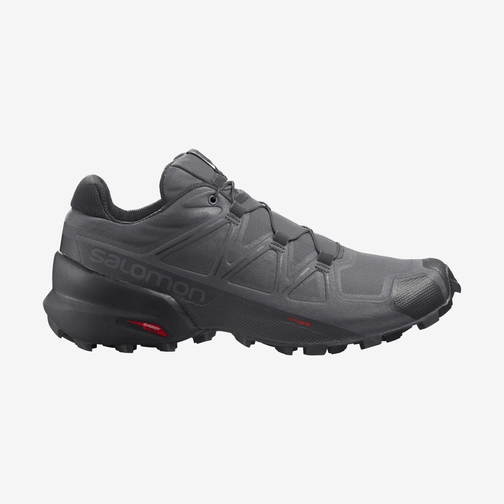 Salomon SPEEDCROSS 5 Terepfutó Cipő Férfi Szürke/Fekete | HU704159