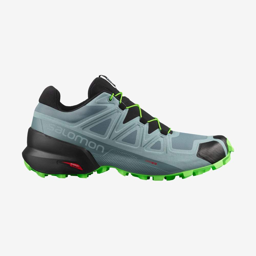 Salomon SPEEDCROSS 5 Terepfutó Cipő Férfi Zöld/Kék | HU719584