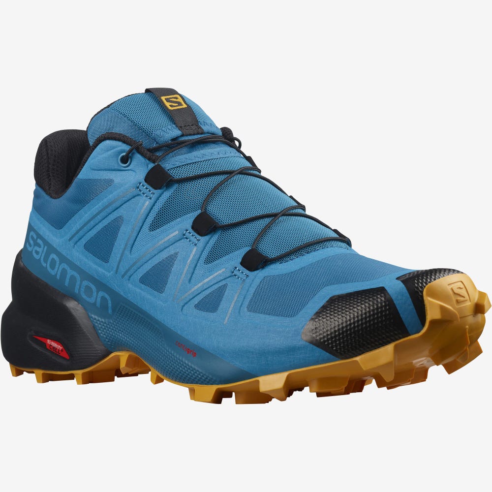 Salomon SPEEDCROSS 5 Terepfutó Cipő Férfi Kék | HU953106