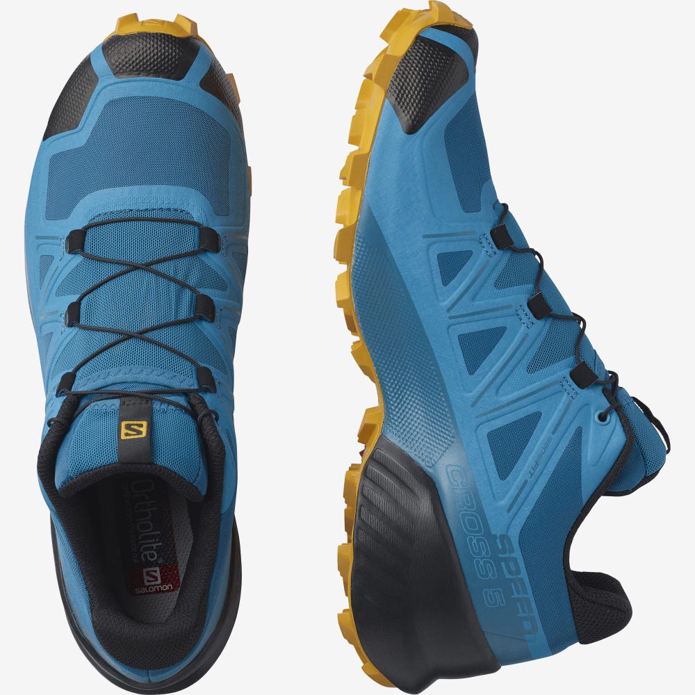 Salomon SPEEDCROSS 5 Terepfutó Cipő Férfi Kék | HU953106