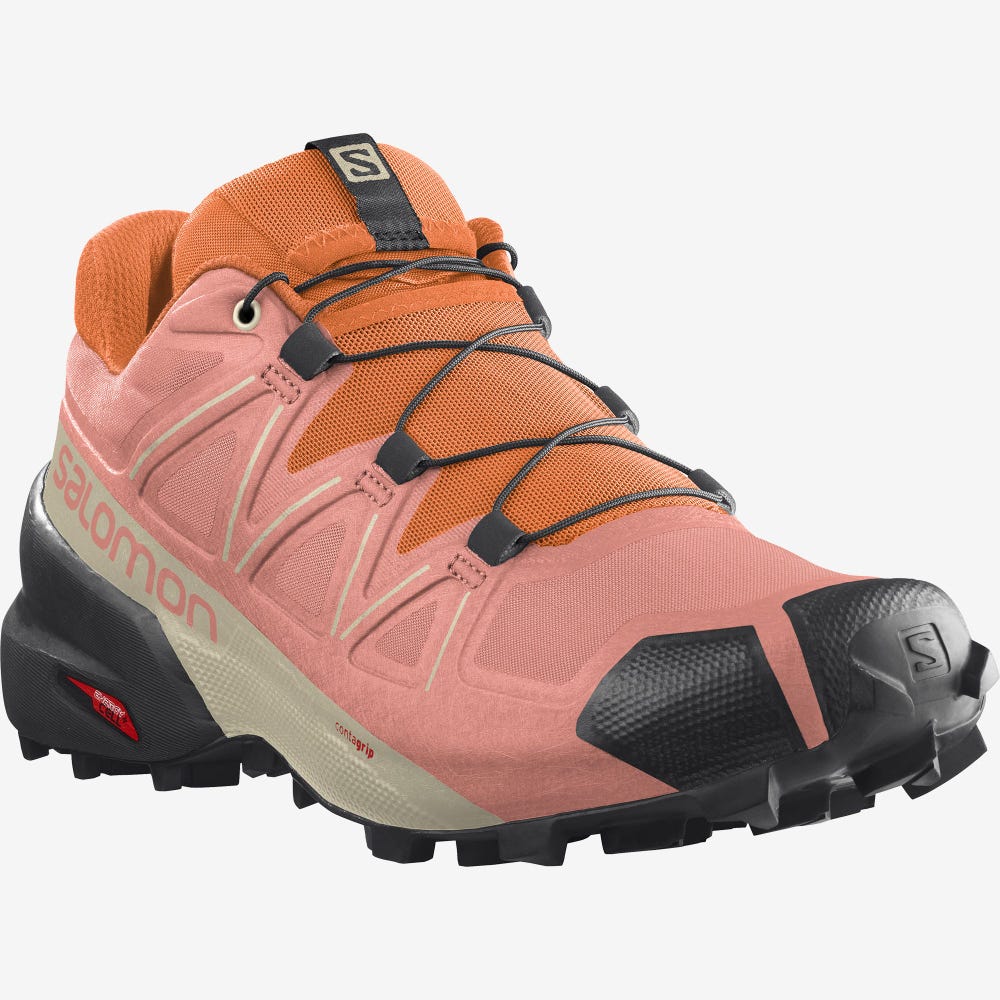 Salomon SPEEDCROSS 5 Terepfutó Cipő Női Fekete/Narancssárga | HU289365