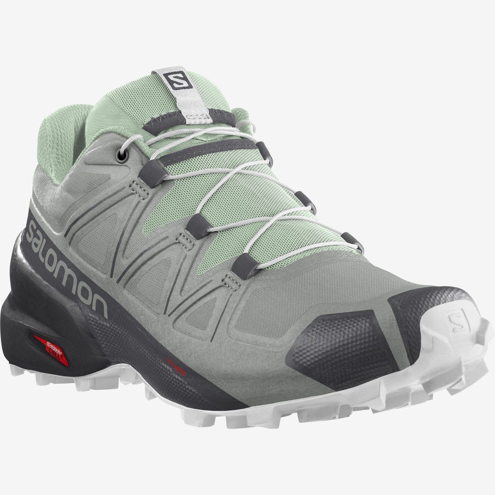 Salomon SPEEDCROSS 5 Terepfutó Cipő Női Zöld/Fehér | HU381079