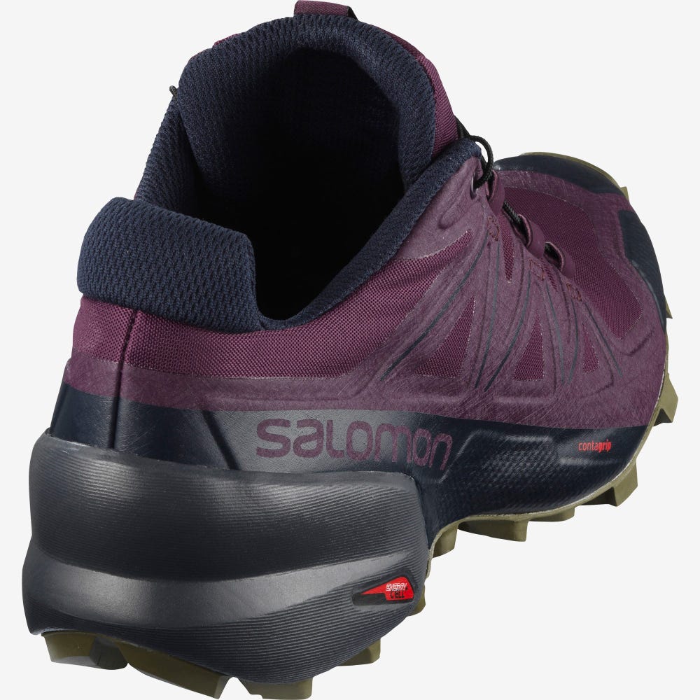 Salomon SPEEDCROSS 5 Terepfutó Cipő Női Lila/Olivazöld | HU805671