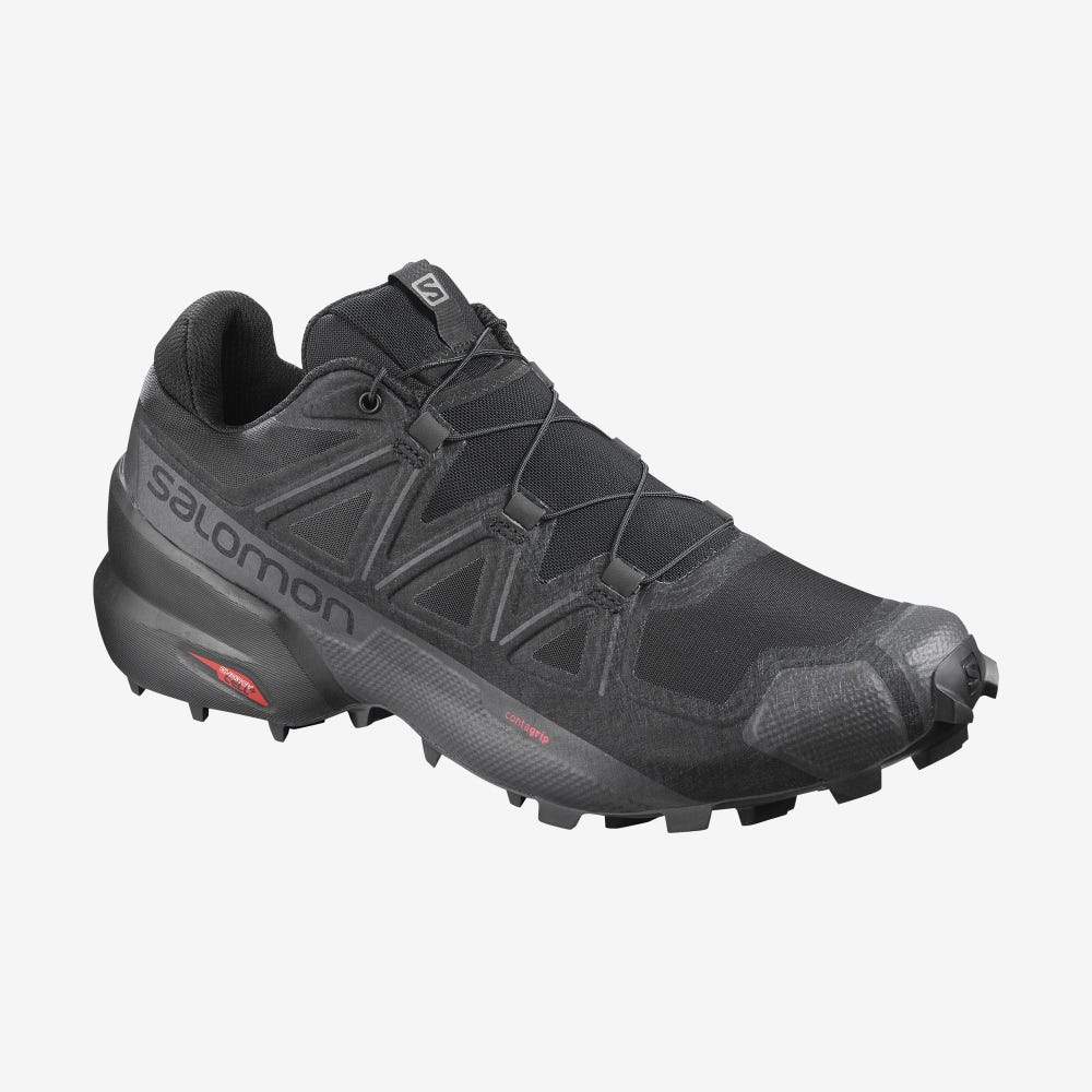 Salomon SPEEDCROSS 5 WIDE Terepfutó Cipő Férfi Fekete | HU629458