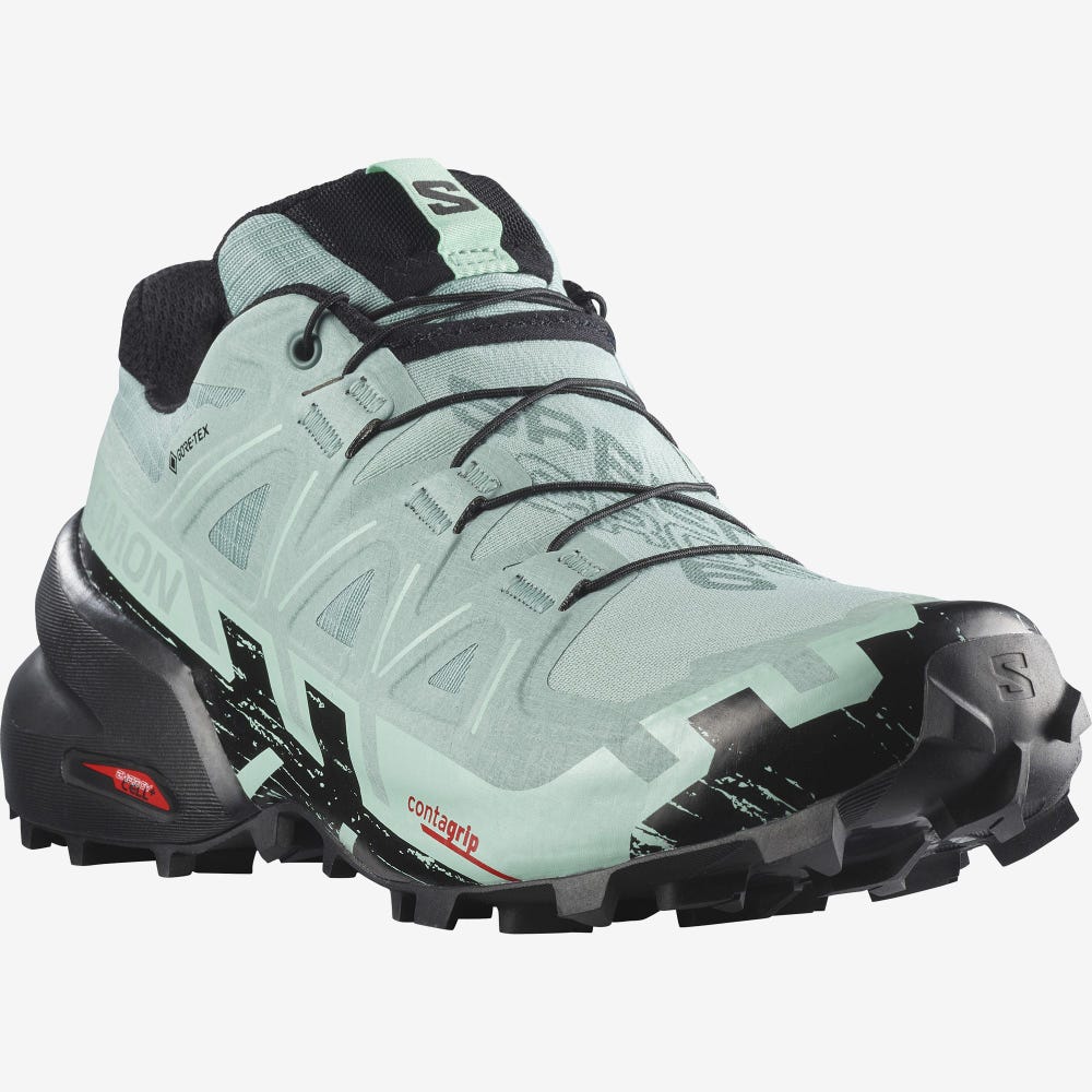 Salomon SPEEDCROSS 6 GORE-TEX Terepfutó Cipő Női Türkiz/Fekete | HU358176