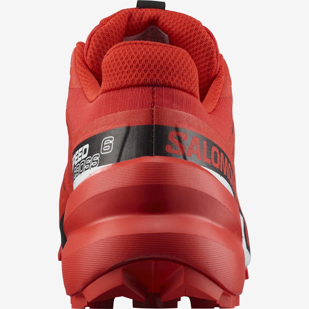 Salomon SPEEDCROSS 6 GORE-TEX Terepfutó Cipő Férfi Piros/Fekete/Fehér | HU971208