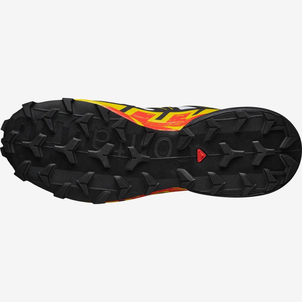 Salomon SPEEDCROSS 6 Terepfutó Cipő Férfi Fehér/Fekete/Sárga | HU294870