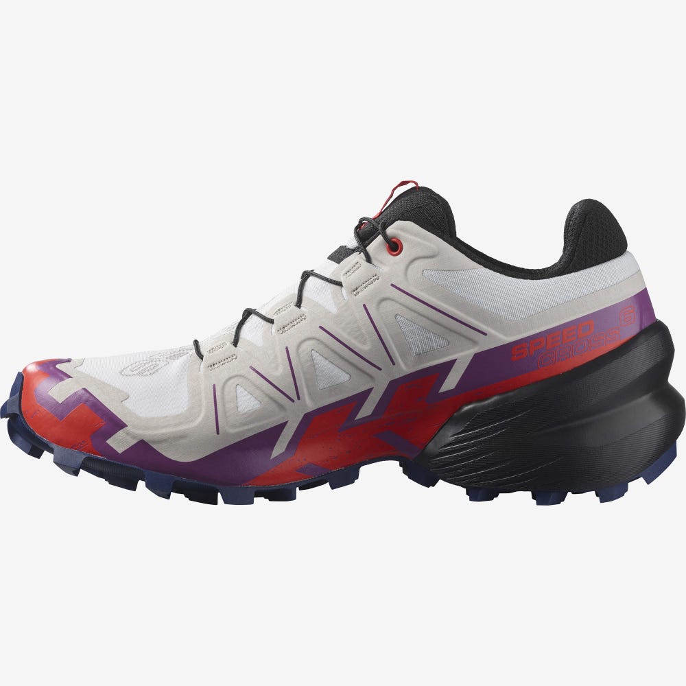 Salomon SPEEDCROSS 6 Terepfutó Cipő Női Fehér/Piros | HU670935