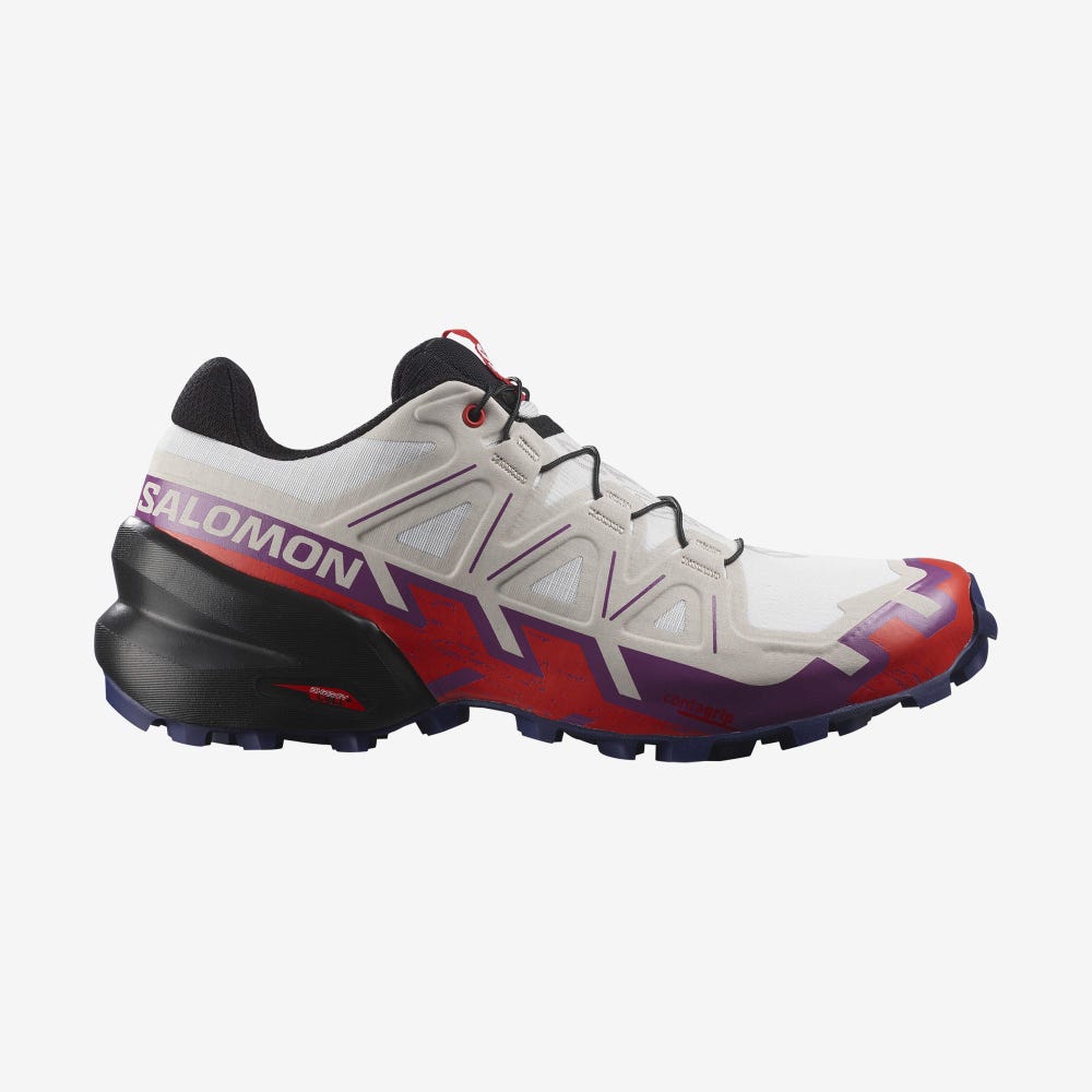 Salomon SPEEDCROSS 6 Terepfutó Cipő Női Fehér/Piros | HU670935