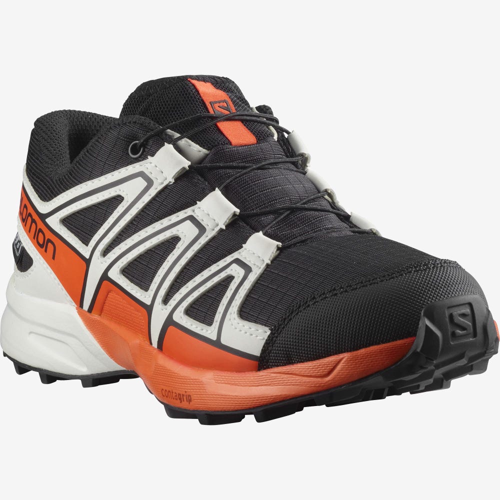 Salomon SPEEDCROSS CLIMASALOMON™ WATERPROOF Túrabakancs Gyerek Fekete/Rózsaszín | HU036427