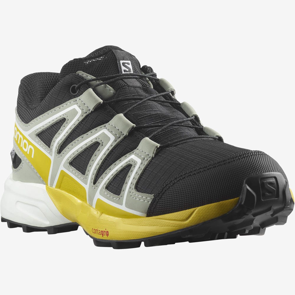 Salomon SPEEDCROSS CLIMASALOMON™ WATERPROOF Túrabakancs Gyerek Fekete/Citrom | HU156974