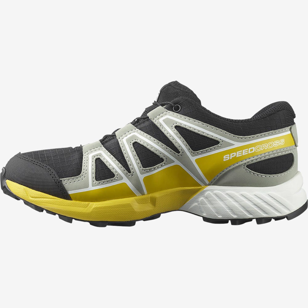 Salomon SPEEDCROSS CLIMASALOMON™ WATERPROOF Túrabakancs Gyerek Fekete/Citrom | HU156974