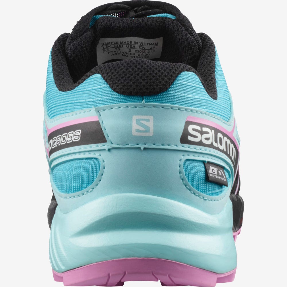 Salomon SPEEDCROSS CLIMASALOMON™ WATERPROOF Túrabakancs Gyerek Kék/Türkiz/Lila | HU346589