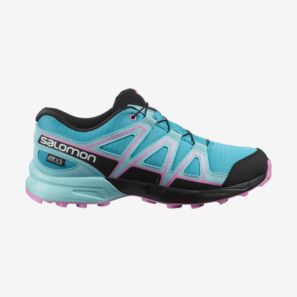 Salomon SPEEDCROSS CLIMASALOMON™ WATERPROOF Túrabakancs Gyerek Kék/Türkiz/Lila | HU346589